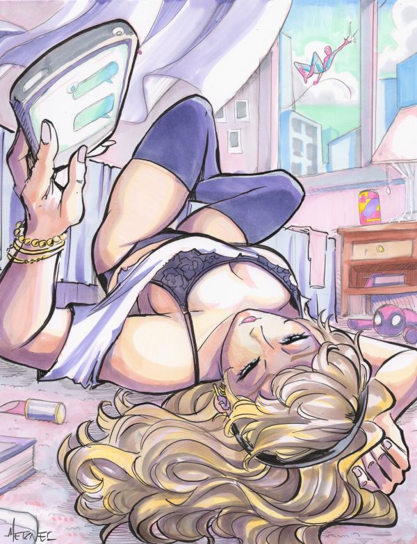Image for Gwen Stacy (Waiting for his text Series) By Chris Metzner