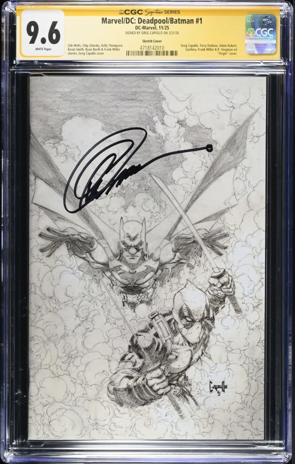 Image for Marvel/DC: Deadpool/Batman #1 1:200 Sketch Variant CGC SS 9.6 Signed by Greg Capullo