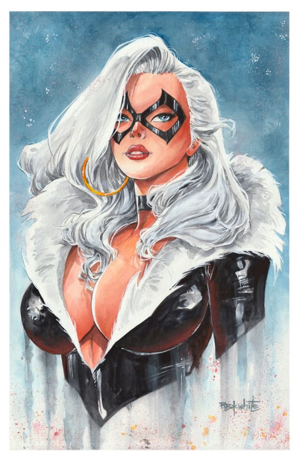 Image for Black Cat Illustration 11x17 