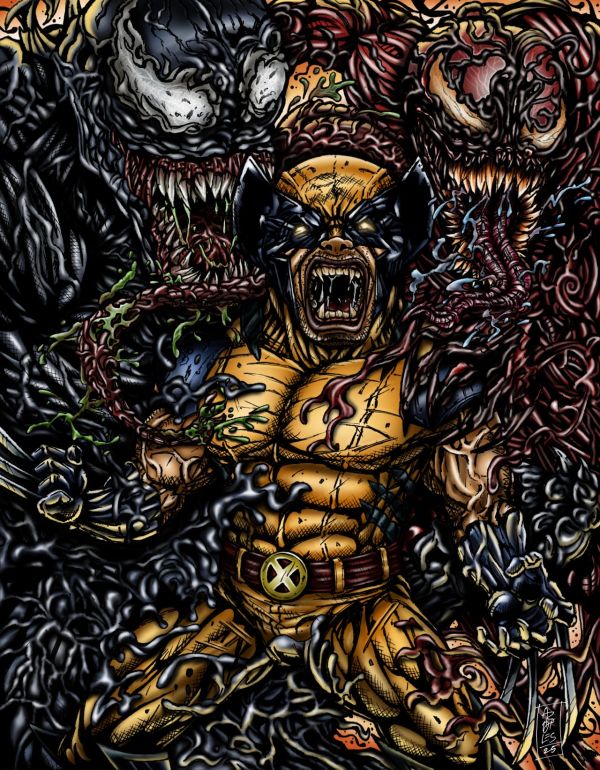 Image for Wolverine vs Venom and Carnage Illustration