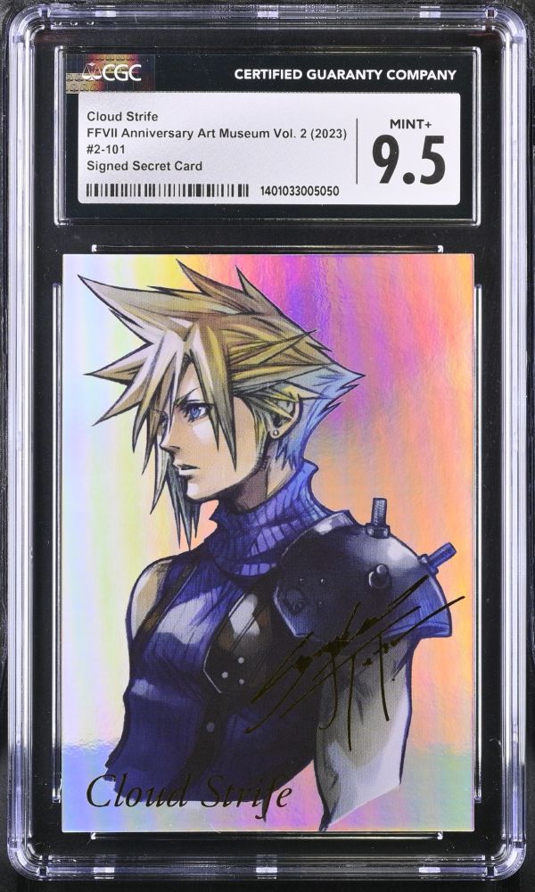 Image for Cloud Strife #2-101 FFVII Art Museum Vol. 2 Signed Secret Card CGC 9.5