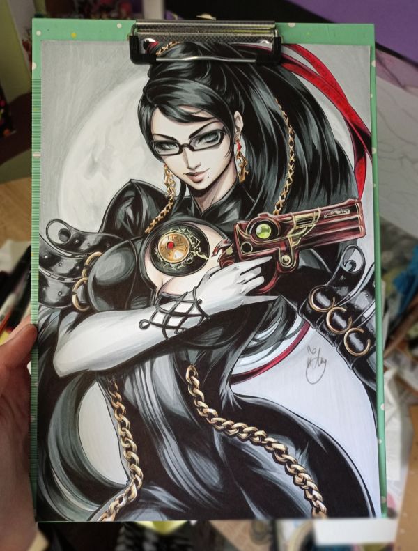 Image for Bayonetta - April PATREON illustration original drawing by Lictoria 
