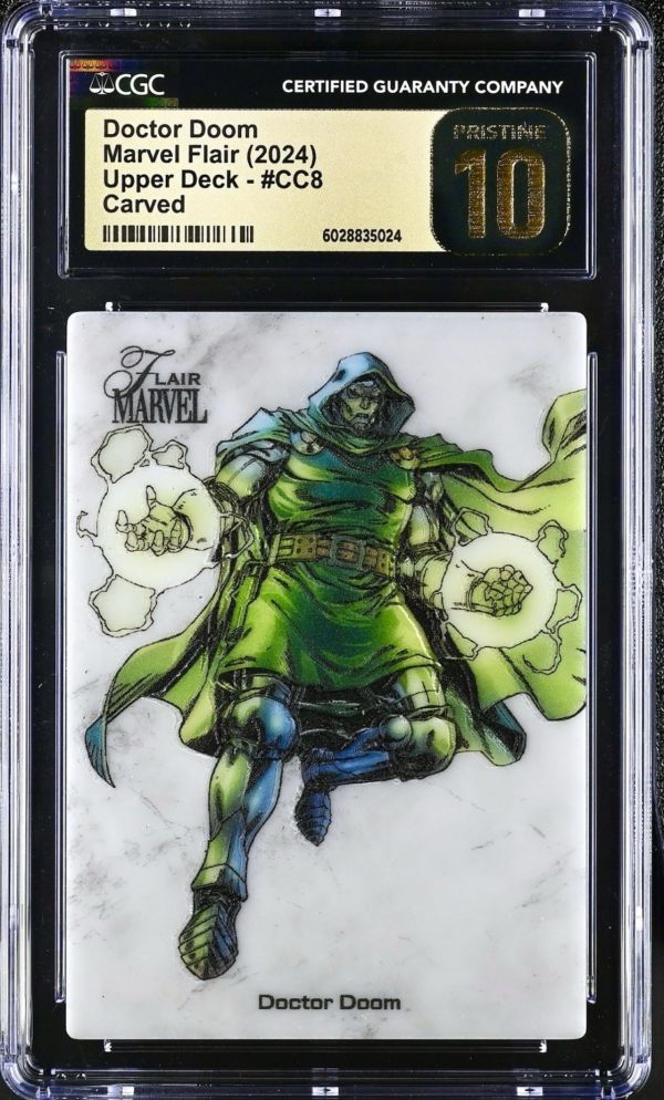 Image for Doctor Doom Marvel Flair #CC8 Carved CGC Pristine 10