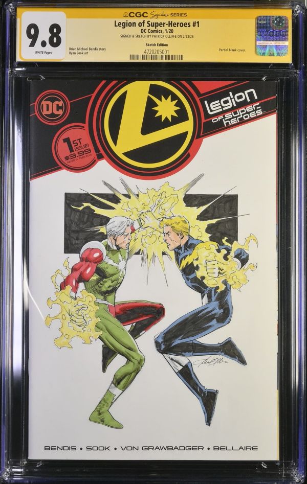 Image for Lightning Lord vs Lightning Lad sketch cover by Patrick Olliffe