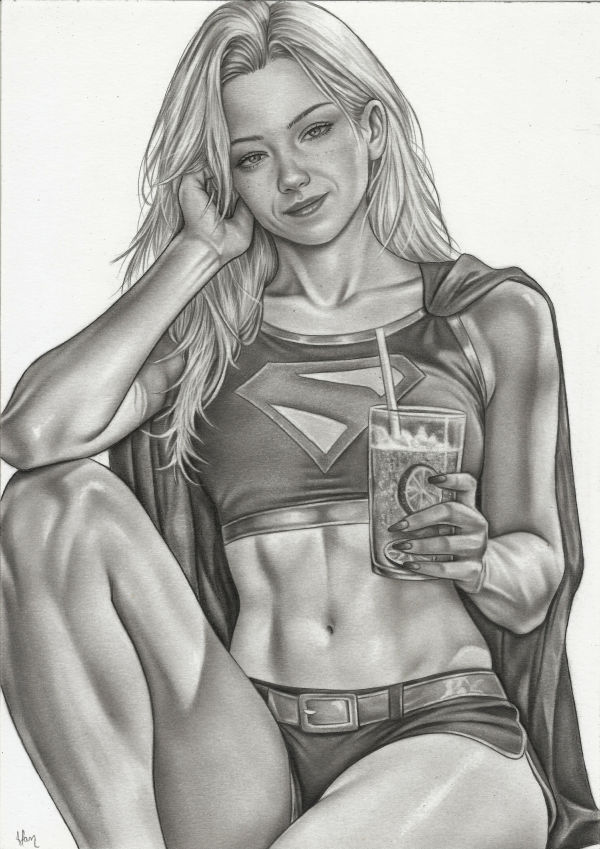 Image for Supergirl Pencil Illustration