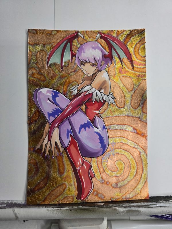 Image for  "Forbidden Fragment" 4.5 x 6.5 (Lilith) mixed media foil art card by Smo-G