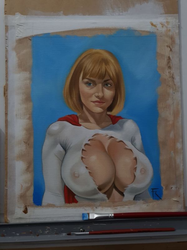 Image for Poderosa DC Oil Painting