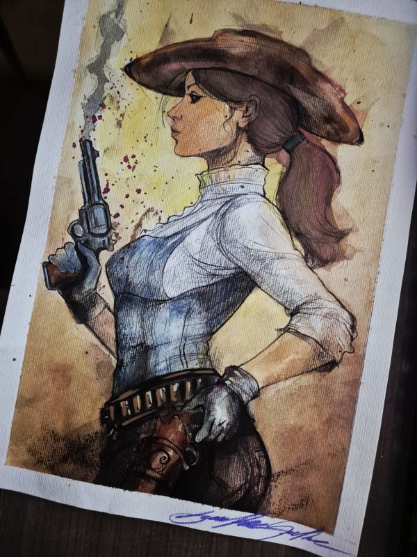 Image for SADIE ADLER - Pinup art by Guilherme Silva - 11" x 16"