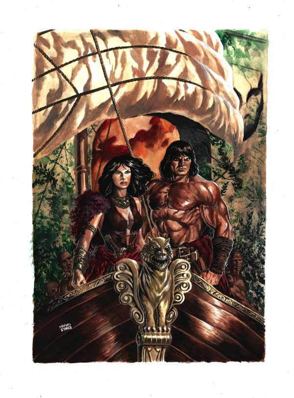 Image for Conan and Bêlit official book cover - 11"x17" by Matias Streb