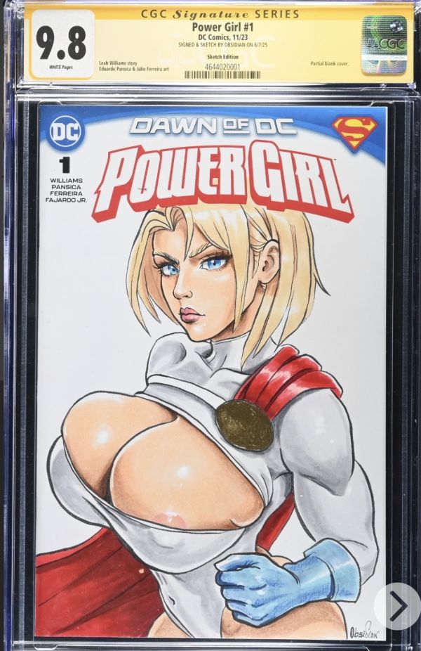 Image for Power Girl Sketch Cover by Obsidian