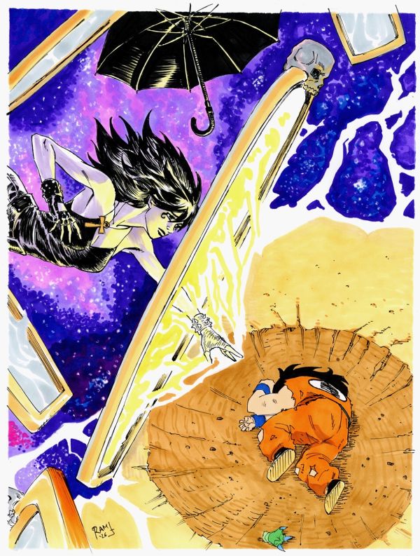 Image for Battle of the Artists: Death Vs Yamcha by Fabio Ramacci