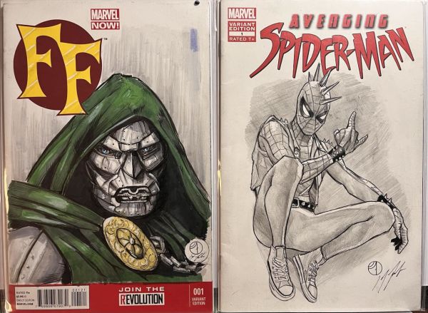 Image for FF #1 and Avenging Spider-Man #1 Variant Sketch Covers