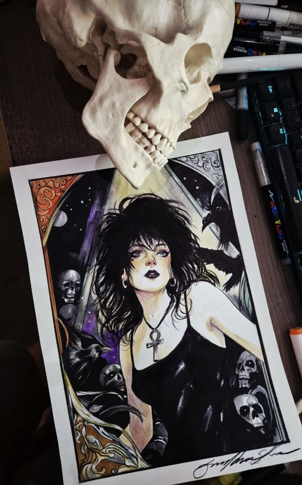 Image for DEATH - Pinup art by Guilherme Silva - 9,8" x 13,7"
