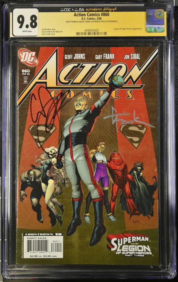 Image for Action Comics #860 CGC 9.8 Signed by Gary Frank & Geoff Johns