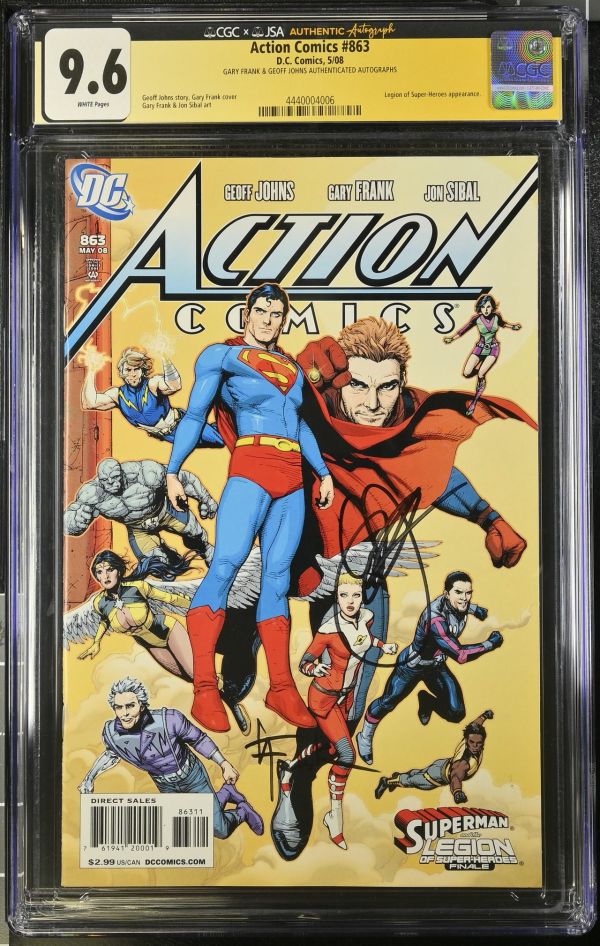Image for Action Comics #863 CGC 9.6 Signed by Gary Frank & Geoff Johns