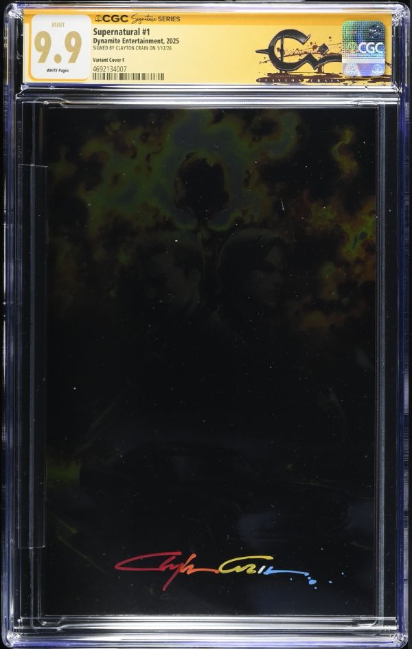 Image for Supernatural #1 CGC 9.9 Signed by Clayton Crain