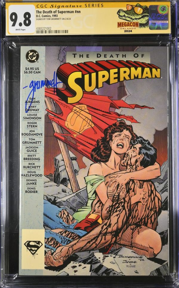 Image for The Death of Superman #nn CGC 9.8 Signed by Tom Grummett