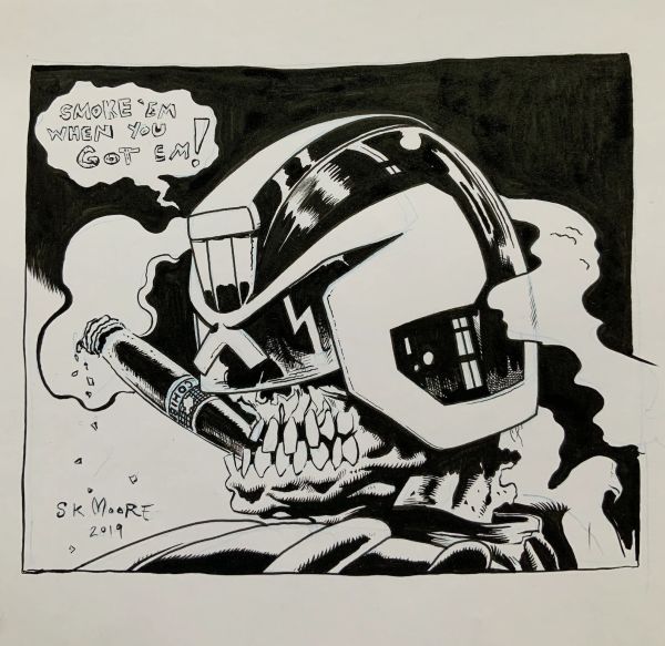Image for Zombie Judge Dredd Illustration Signed by S K Moore