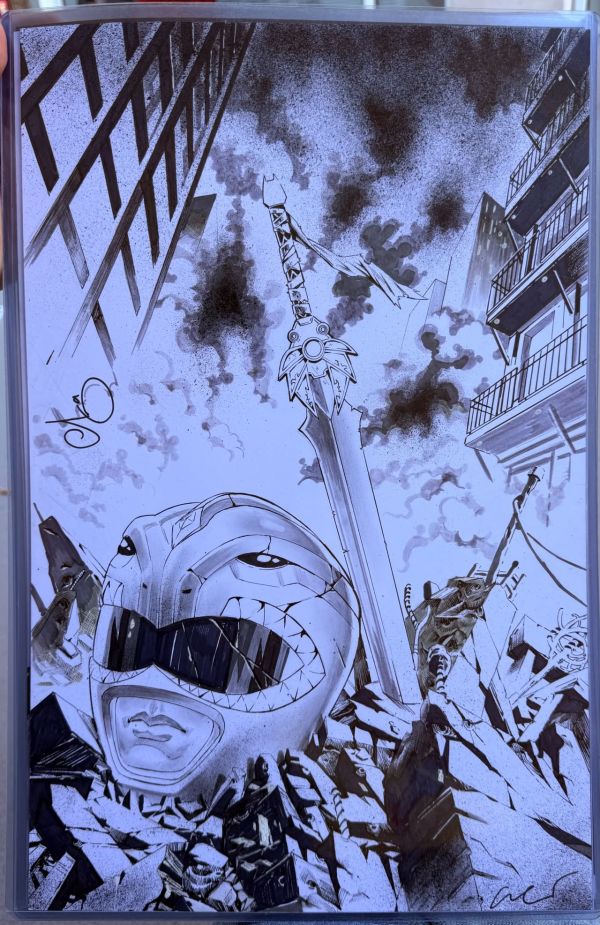 Image for 11x17 Power Rangers The Return Issue #3 Cover by Escorza Brothers Homage to The Last Ronin Issue #3