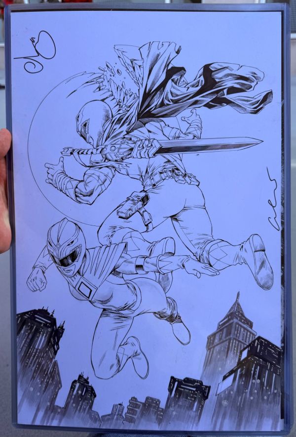 Image for 11x17 Power Rangers The Return Issue #4 Cover by Escorza Brothers Homage to The Last Ronin Issue #5