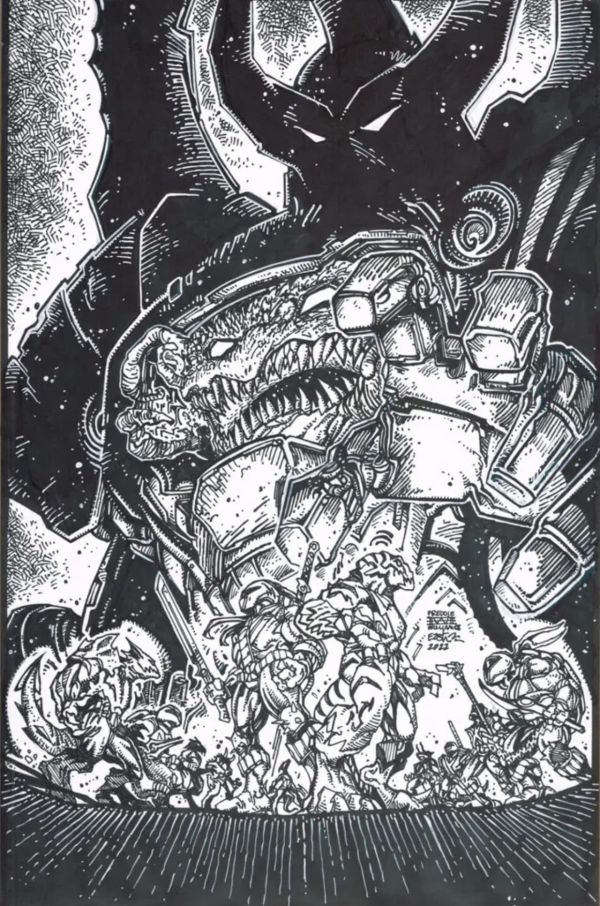 Image for MMPRTMNT II Issue #5 BW Variant Cover (Inks Only) - Inks Kevin Eastman Pencils Freddie Williams II