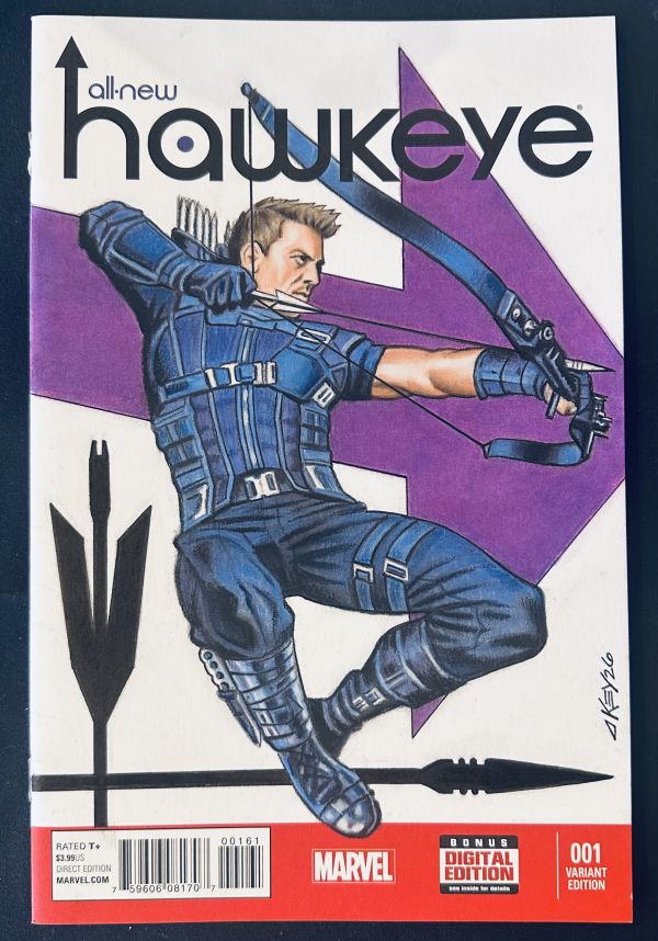 Image for Marvel Comics All-New Hawkeye #1 Custom Sketch Cover