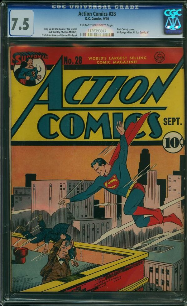 Image for Action Comics #28 CGC 7.5