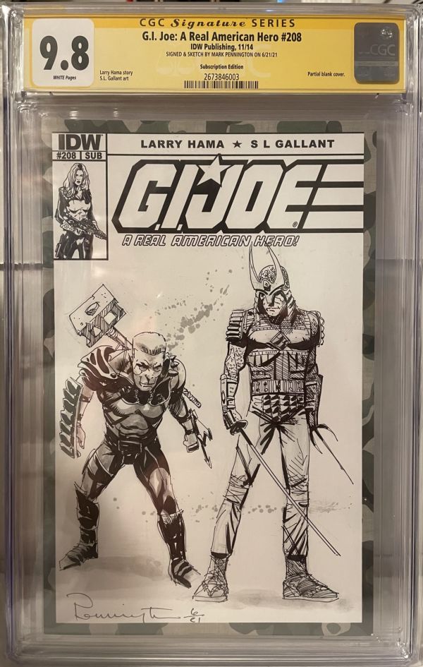 Image for G.I. Joe: A Real American Hero #208 | Subscription Edition | CGC 9.8 | Signature Series