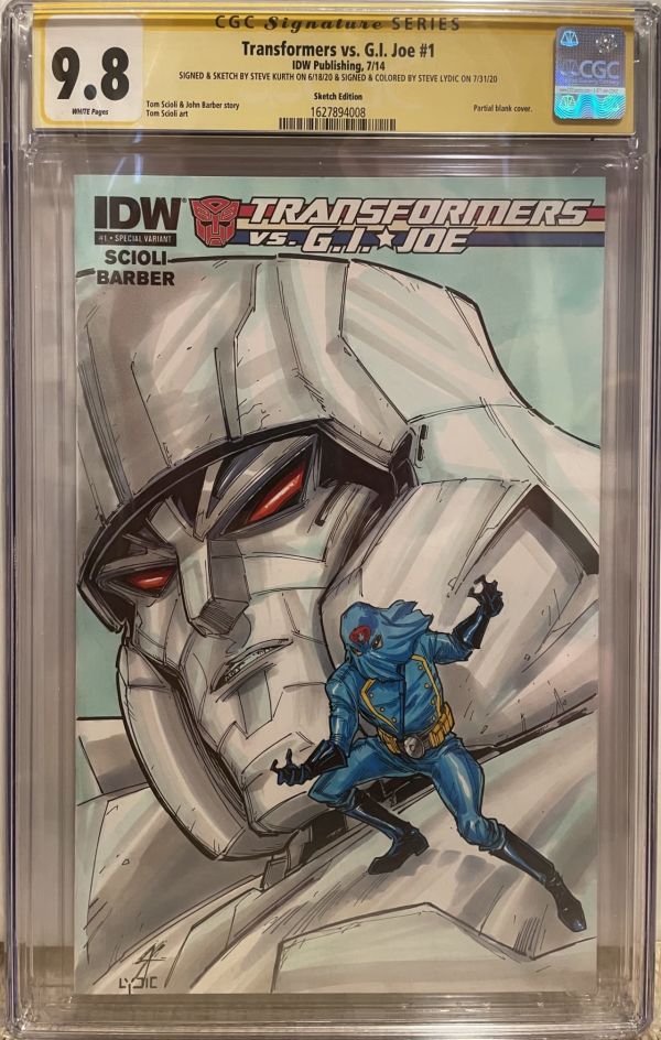 Image for Transformers vs. G.I. Joe #1 | Sketch Edition | CGC 9.8 | Signature Series