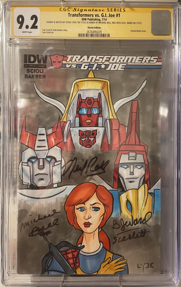 Image for Transformers vs. G.I. Joe #1 | Sketch Edition | CGC 9.2 | Signature Series