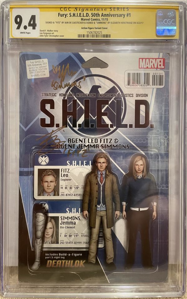 Image for Fury: S.H.I.E.L.D. 50th Anniversary #1 | Action Figure Variant Cover | CGC 9.4 | Signature Series
