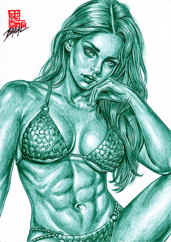Image for Red Sonja - EMERALD FIRE / Bazal. 8,3x11,7 in.