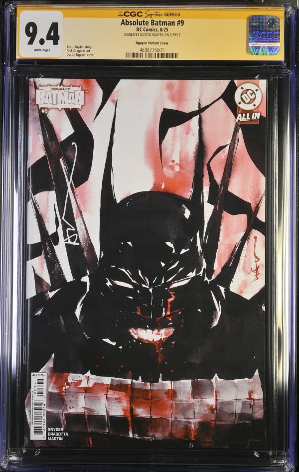 Image for Absolute Batman #9 CGC 9.4 Signed by Dustin Nguyen