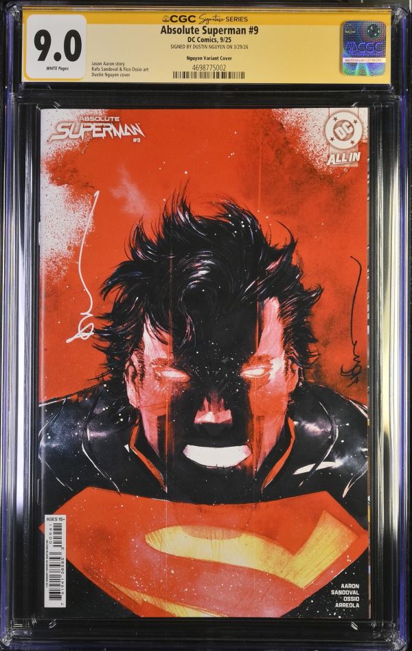 Image for Absolute Superman #9 CGC 9.0 Signed by Dustin Nguyen
