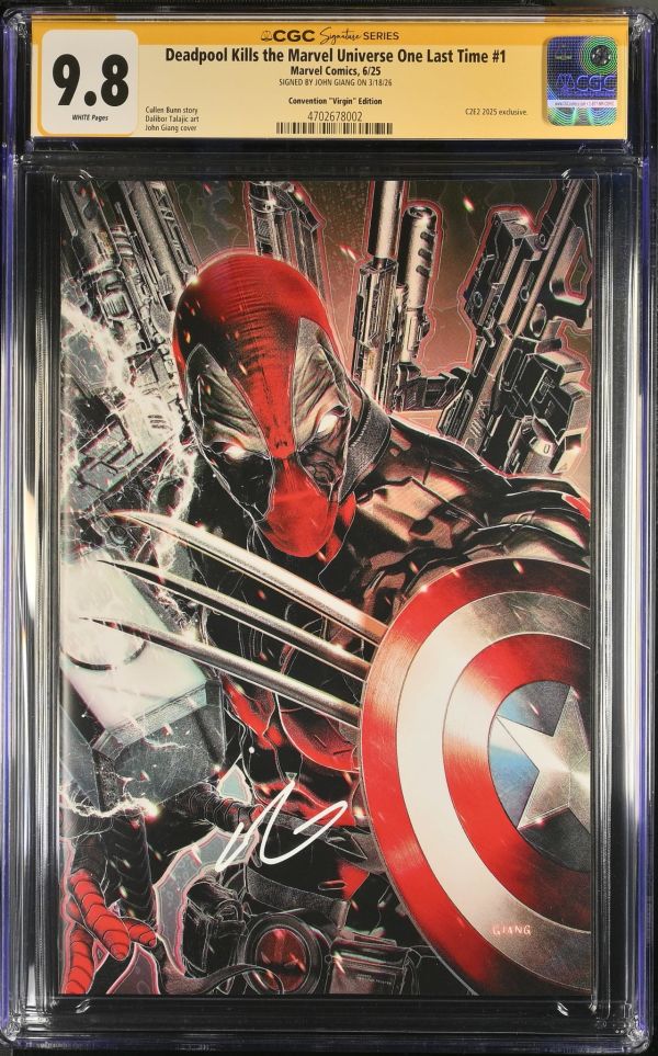 Image for Deadpool Kills the Marvel Universe One Last Time #1 CGC 9.8 Signed by John Giang