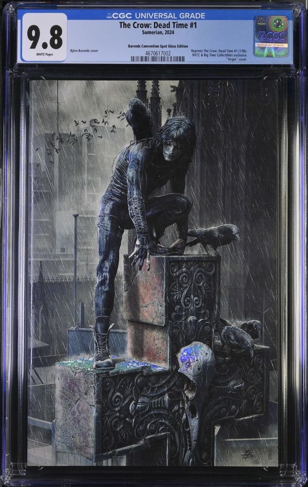 Image for The Crow: Dead Time #1 Barends Convention Spot Gloss Edition CGC 9.8