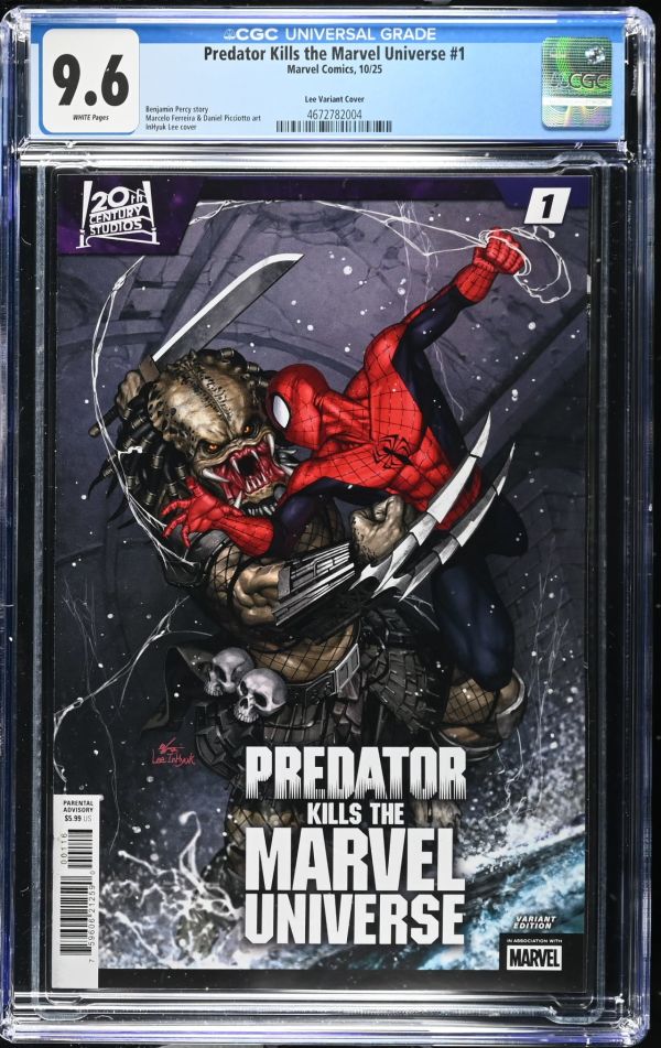 Image for Predator Kills the Marvel Universe #1 CGC 9.6 Lee Variant
