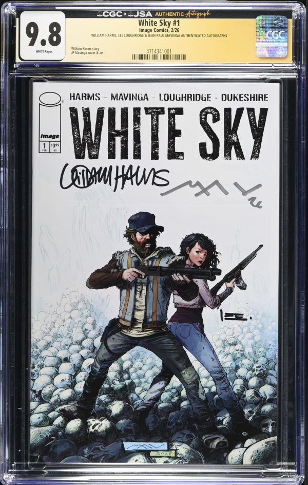 Image for White Sky #1 CGC 9.8 Signed by William Harms, Lee Loughridge & Jean-Paul Mavinga