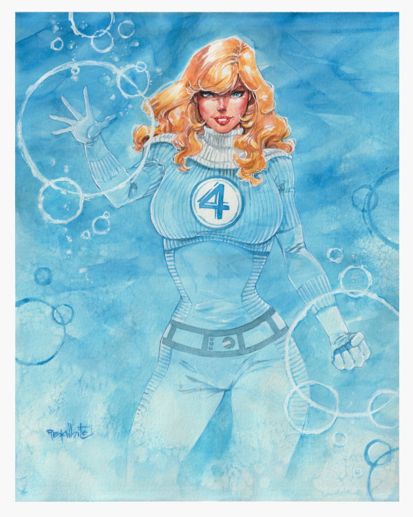 Image for Invisible Woman Original Art 12x15 