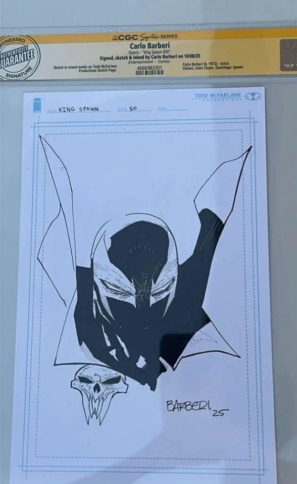Image for King Spawn #50 Sketch Signed by Carlo Barberi