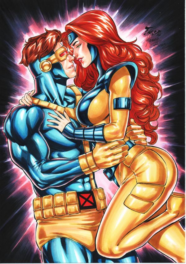 Image for Cyclops and Jean Grey 9x12 pin-up 