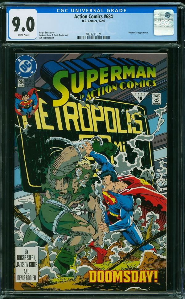 Image for Action Comics #684 CGC 9.0