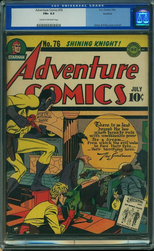 Image for Adventure Comics #76 CGC 6.5