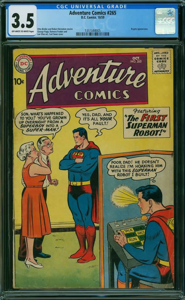 Image for Adventure Comics #265 CGC 3.5