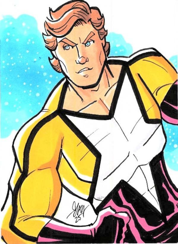 Image for Will Payton Starman sketch card by Cal Slayton
