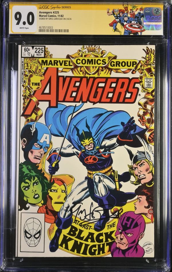 Image for Avengers #225 CGC 9.0 Signed by Greg Larocque