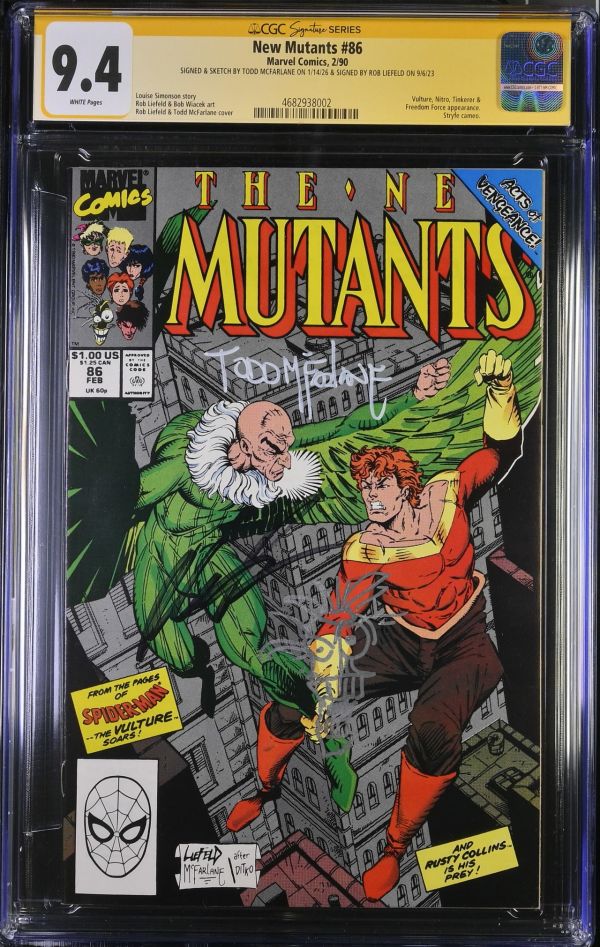 Image for New Mutants #86 CGC 9.4 Signed by Rob Liefeld