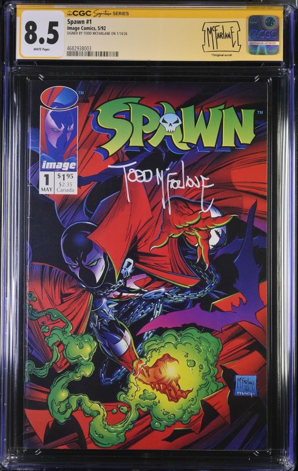 Image for Spawn #1 CGC 8.5 Signed by Todd McFarlane