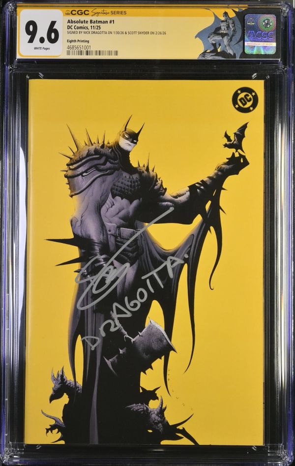 Image for Absolute Batman #1 CGC 9.6 Signed by Nick Dragotta