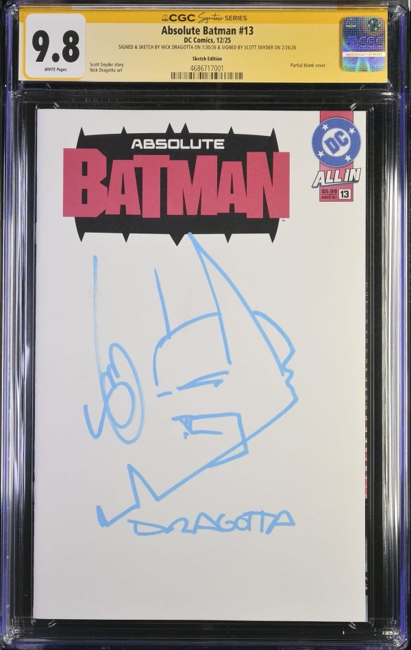 Image for Absolute Batman #13 CGC 9.8 Signed by Scott Snyder